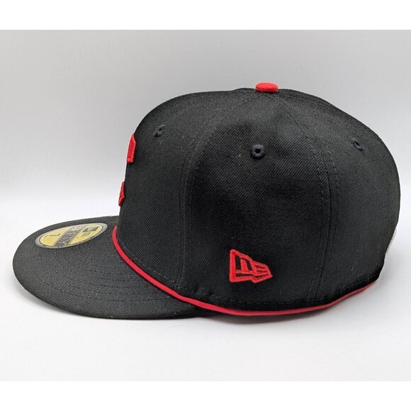 Cincinnati Reds New Era 2023 City Connect 59FIFTY Fitted Hat Black Flat Bill - Picture 4 of 8